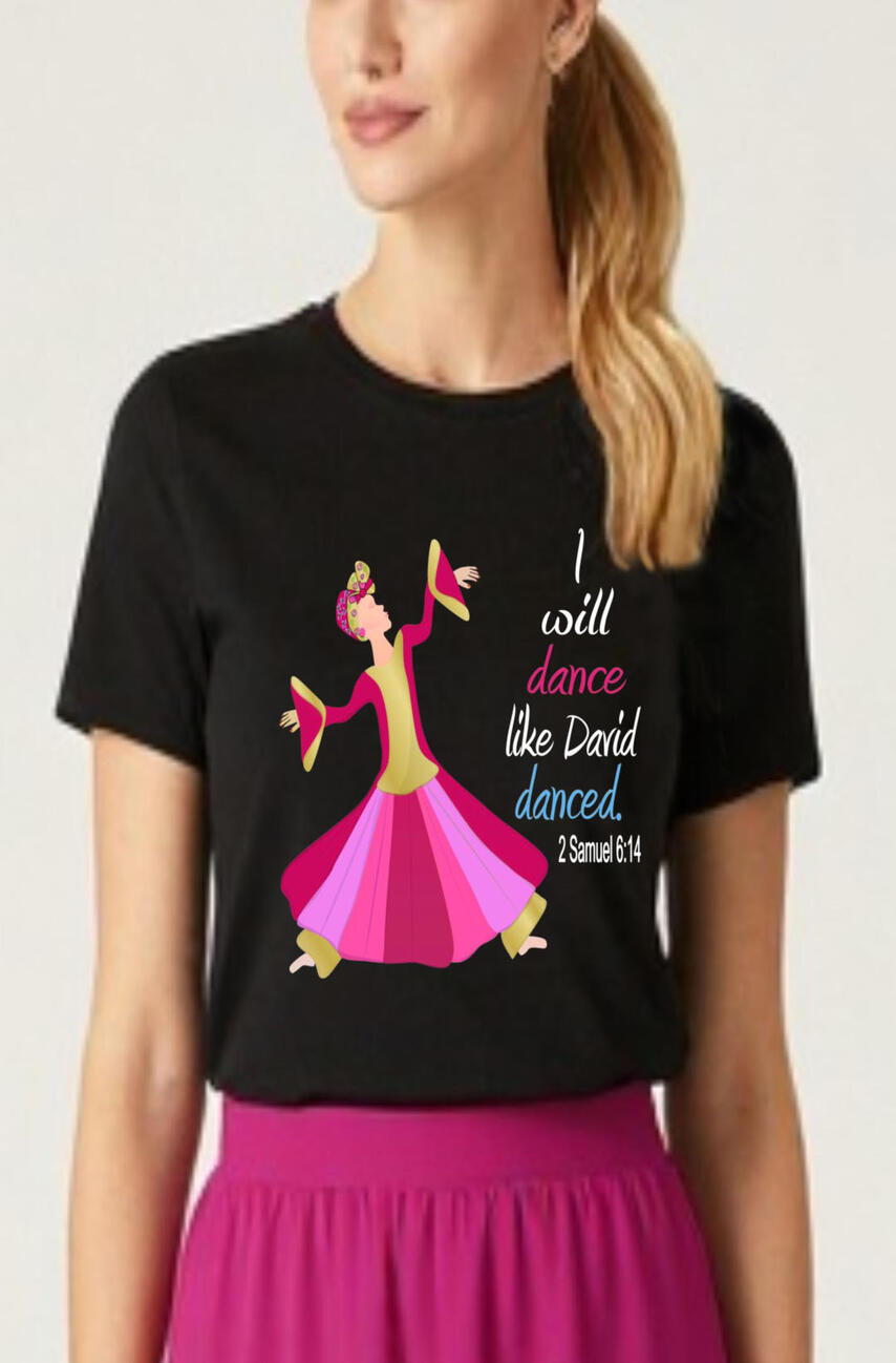 I Praise Him With My Dance, features a lady dressed in pink liturgical attire.